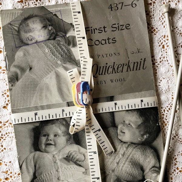 Trio of Vintage Knitting Pattern Booklets for Baby Cardigans/Matinee Coats * Patons * P&B Wools * First Year Sizes * Knitting for Baby *