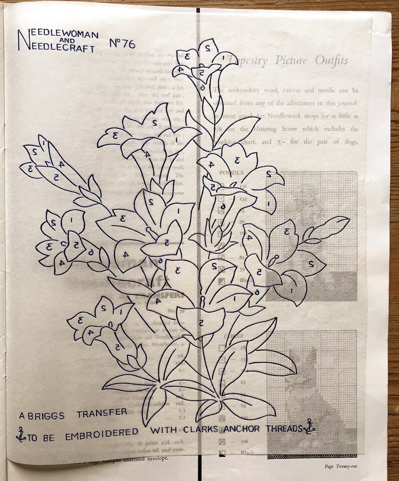 Tapestry 1958 Crochet Vintage Needlewoman /& Needlecraft Magazine No Embroidery Quilting Iron-on Transfer 76 Sewing