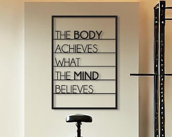 Motivierendes Fitnessstudio Metalldekor, Fitness Wandschild, Fitnessstudio Zitat Kunst, Pilates Studio Schild, Fitnessstudio Dekor
