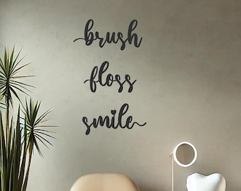 Dental Office Decor, Smile Metal Sign, Gift For Dentist, Modern Clinique Decor