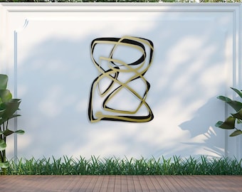 Large Abstract Metal Wall Sculpture: Modern Home Decor