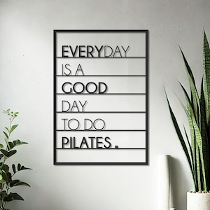 Decorazione murale in metallo per Pilates: decorazione motivazionale per palestra e studio