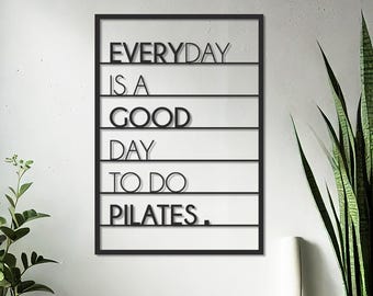 Pilates Metallwandkunst, Pilates Studio Schild, Fitnessstudio Dekoration, Gym Motivation Wandkunst