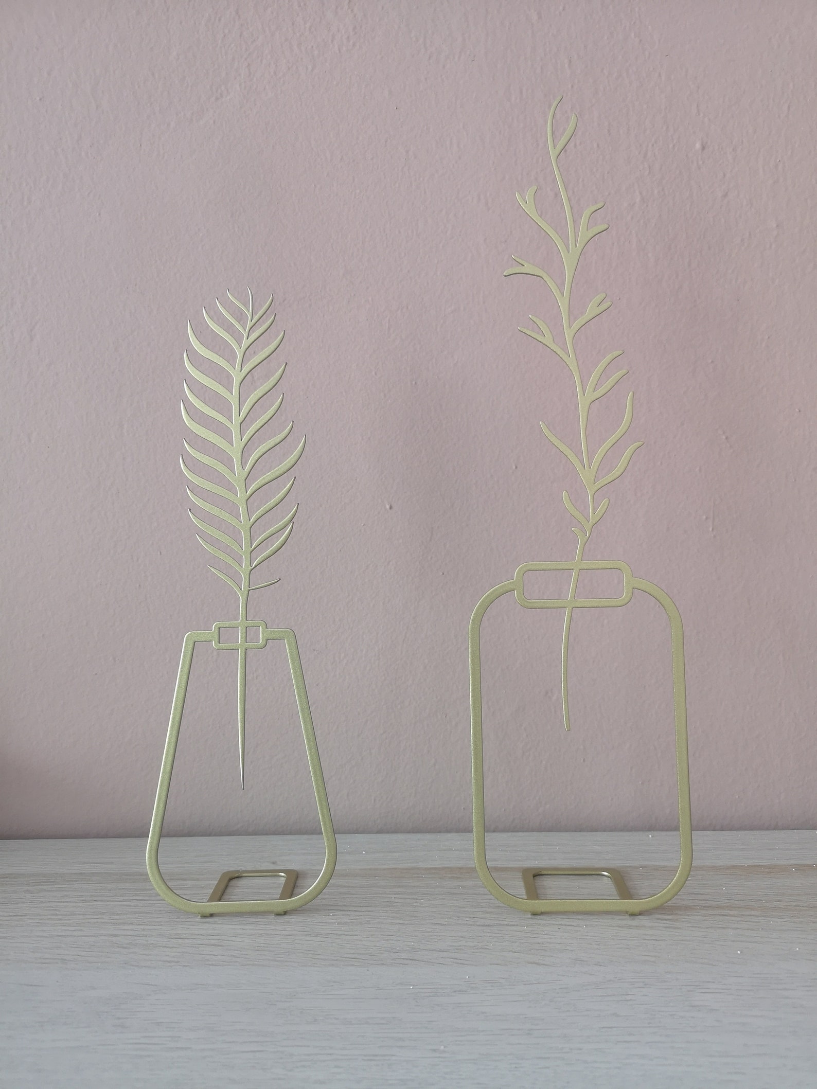 Gold Modern Vase Gold Decorative Object Gift for Her Etsy