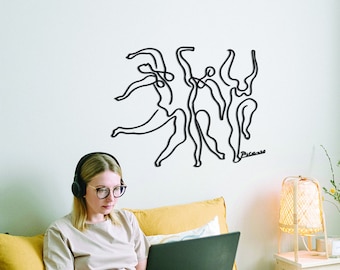 Picasso Dancers, Metal Wall Art, Picasso Dance Figures, Large Wall Art, Three Dancers