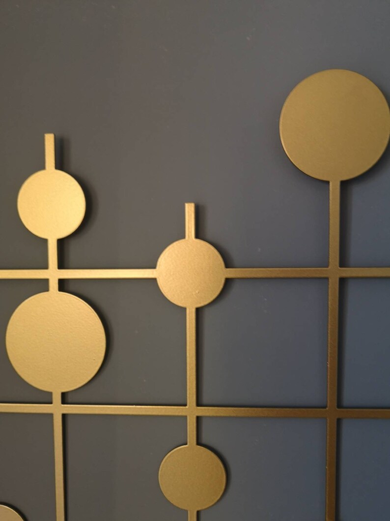 Circles Gold Wall Decor Metal Wall Art Large Living Room Etsy