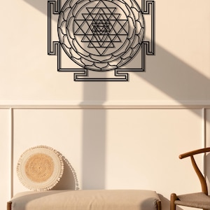 Sri Yantra Gold Metal Wall Art, Sacred Geometry Decor - Etsy