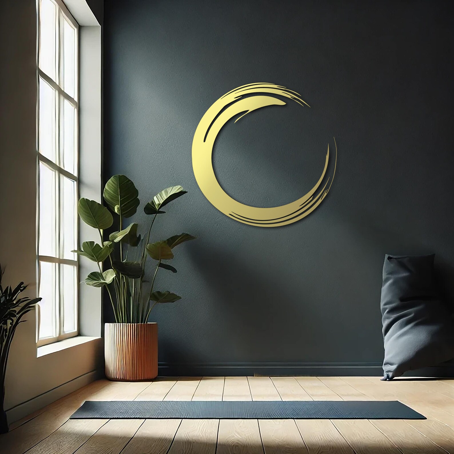 Enso Circle Metal Wall Art: Zen Japanese Calligraphy Decor - Etsy
