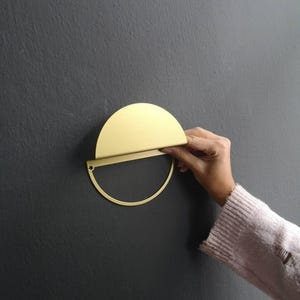 Crochets muraux en métal minimalistes : porte-manteau moderne, cintre pour chapeau - Lot de 4 image 11