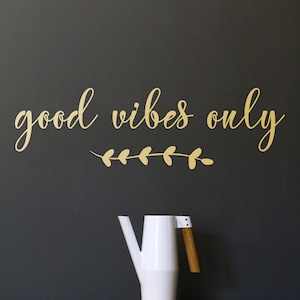 Good Vibes Only, Gold Letters Wall Decor, Metal Wall Art, Bedroom Wall Decor, Metal Wall Sign, Wedding Gift