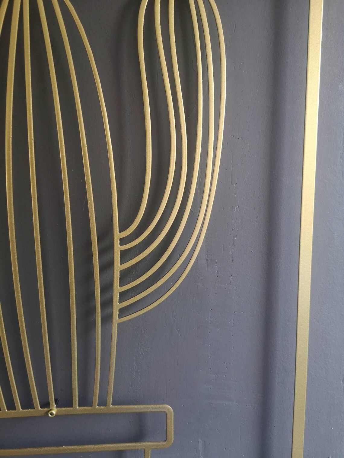 Cactus Wall Decor Gold Wall Decor Set Large Wall Decor Etsy