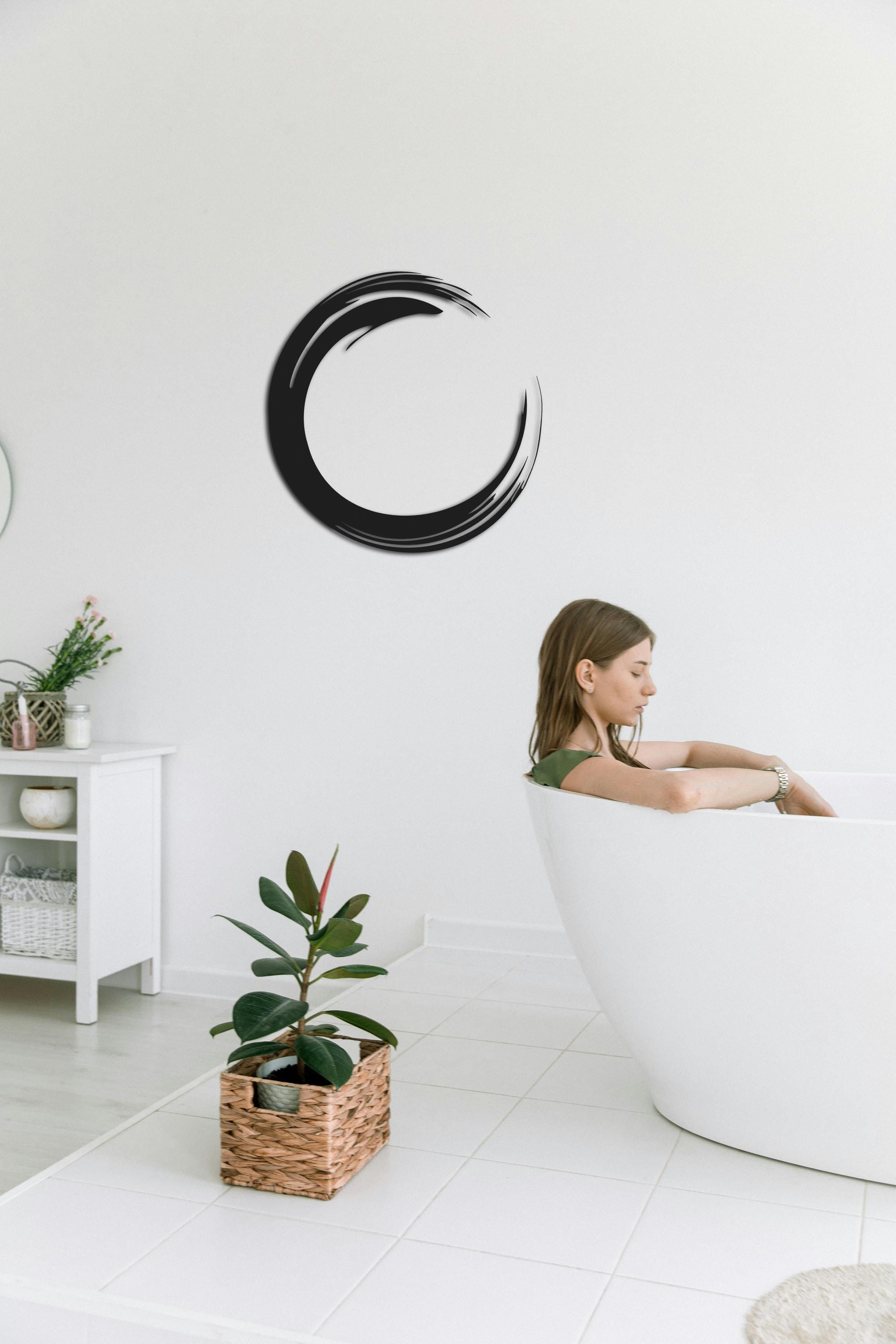 Gold Enso Circle Metal Wall Art: Japanese Zen Decor - Etsy