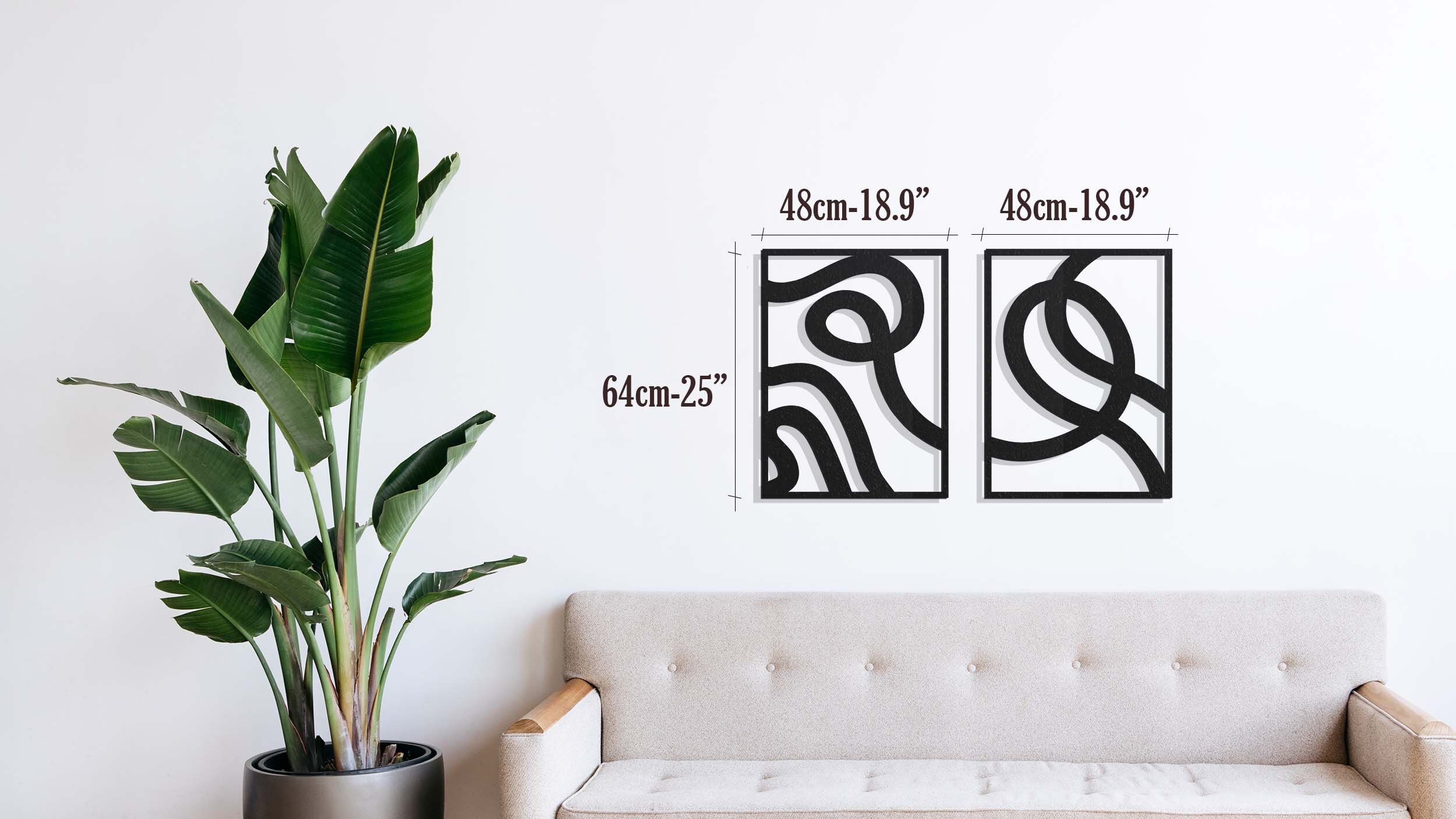 Minimalist Large Wall Art Gold Wall Decor Set Above Bed Etsy