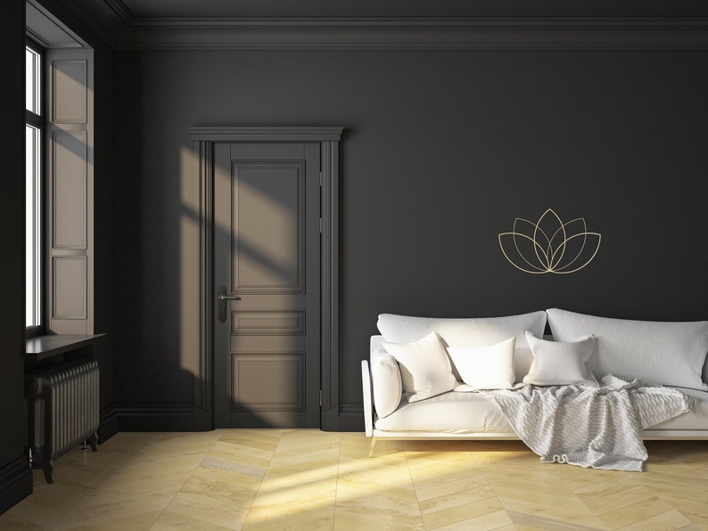 Gold Wall Decor Lotus Metal Wall Art Lotus Flower Decor Etsy