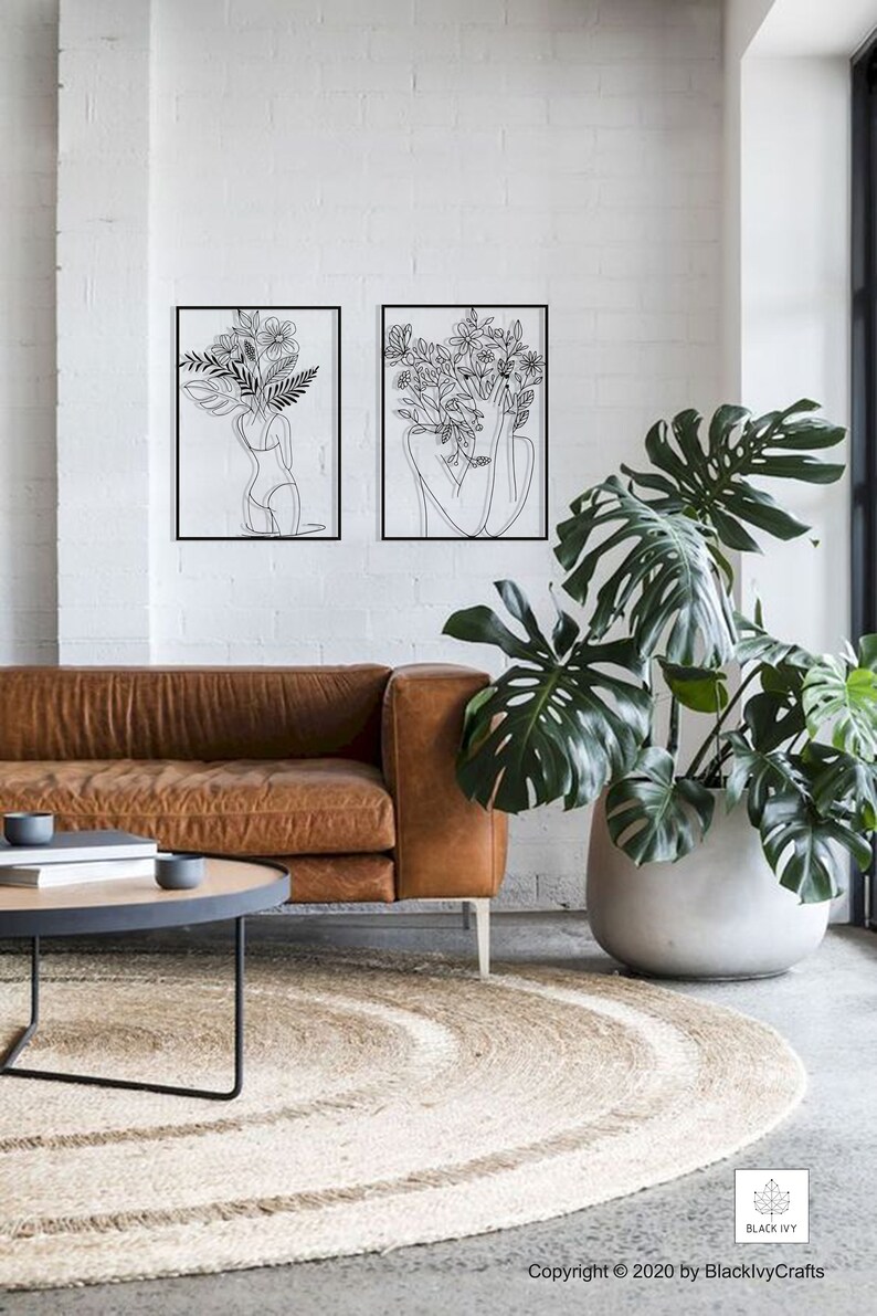 Female Body Wall Decor Set Large Wall Decor Metal Wall Art Etsy