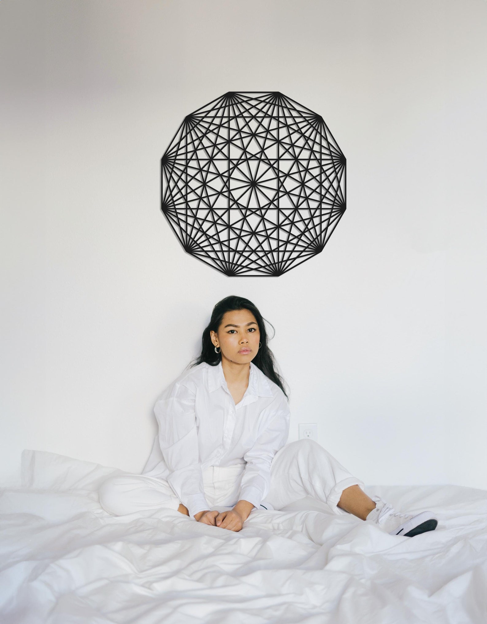 Sacred Geometry Gold Metal Wall Art, Yoga Studio Decor - Etsy