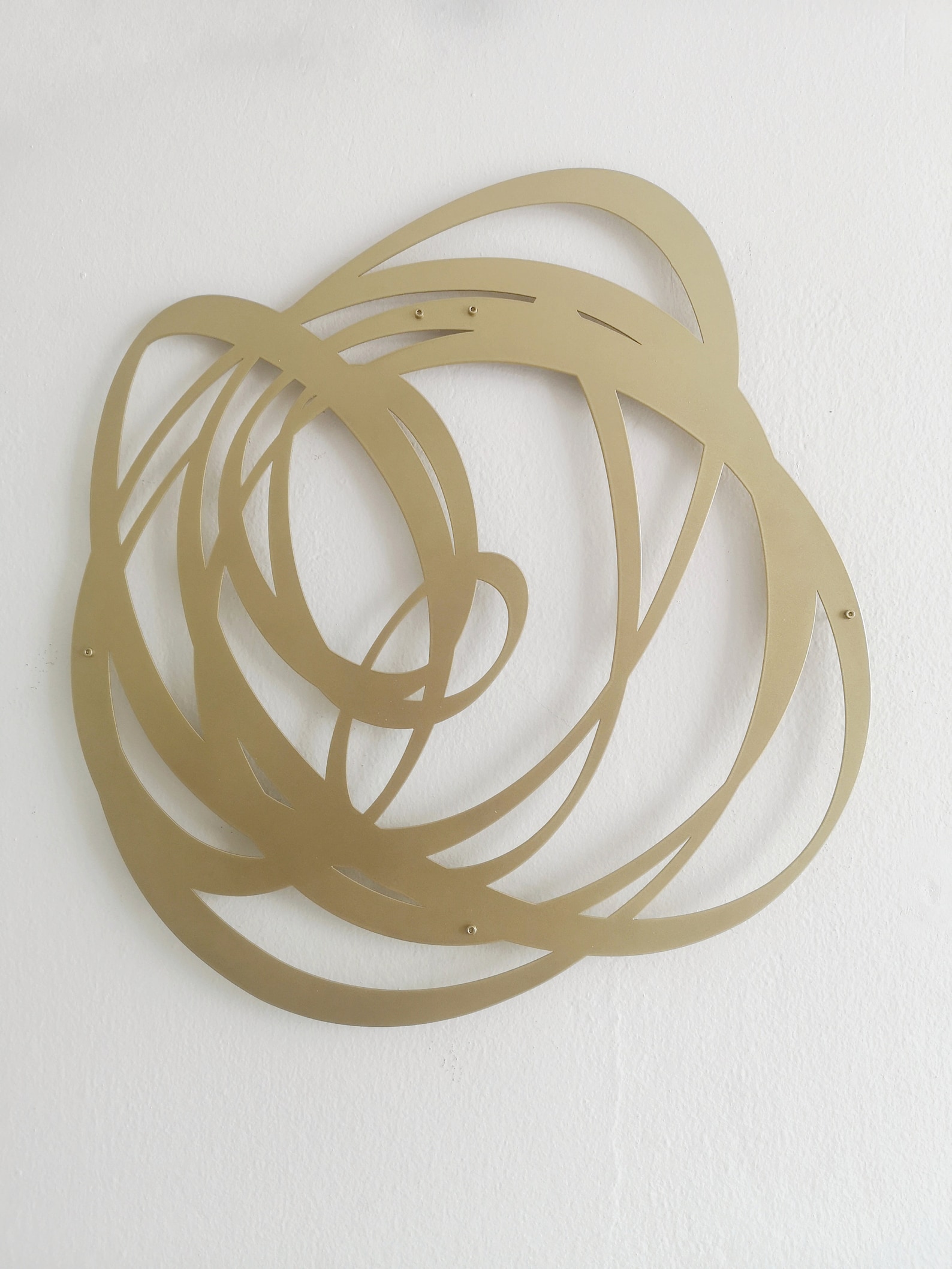 Gold Metal Sculpture Midcentury Modern Art Abstract Metal Etsy