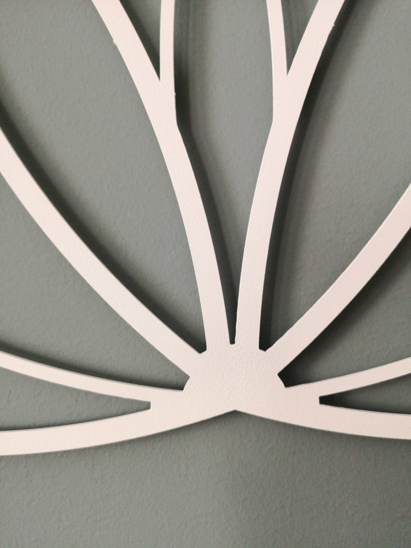 White Lotus Wall Art Lotus Wall Decor Minimal White Decor Etsy