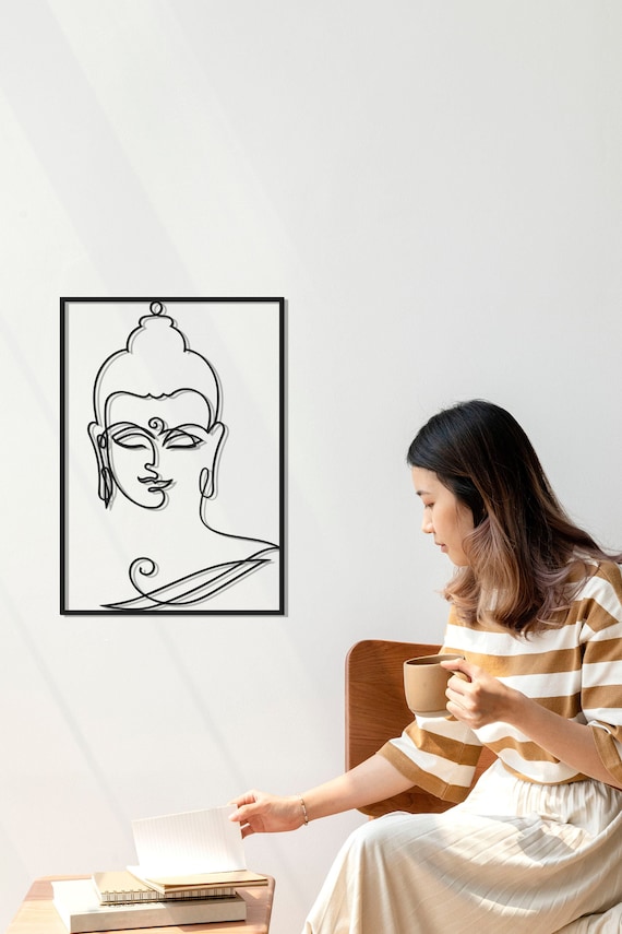 Deities And Buddha Drawing Wallpaper Minimalist Art Canvas Poster Modern  Print Painting Black White Wall Picture Home Decoration - Painting &  Calligraphy - AliExpress