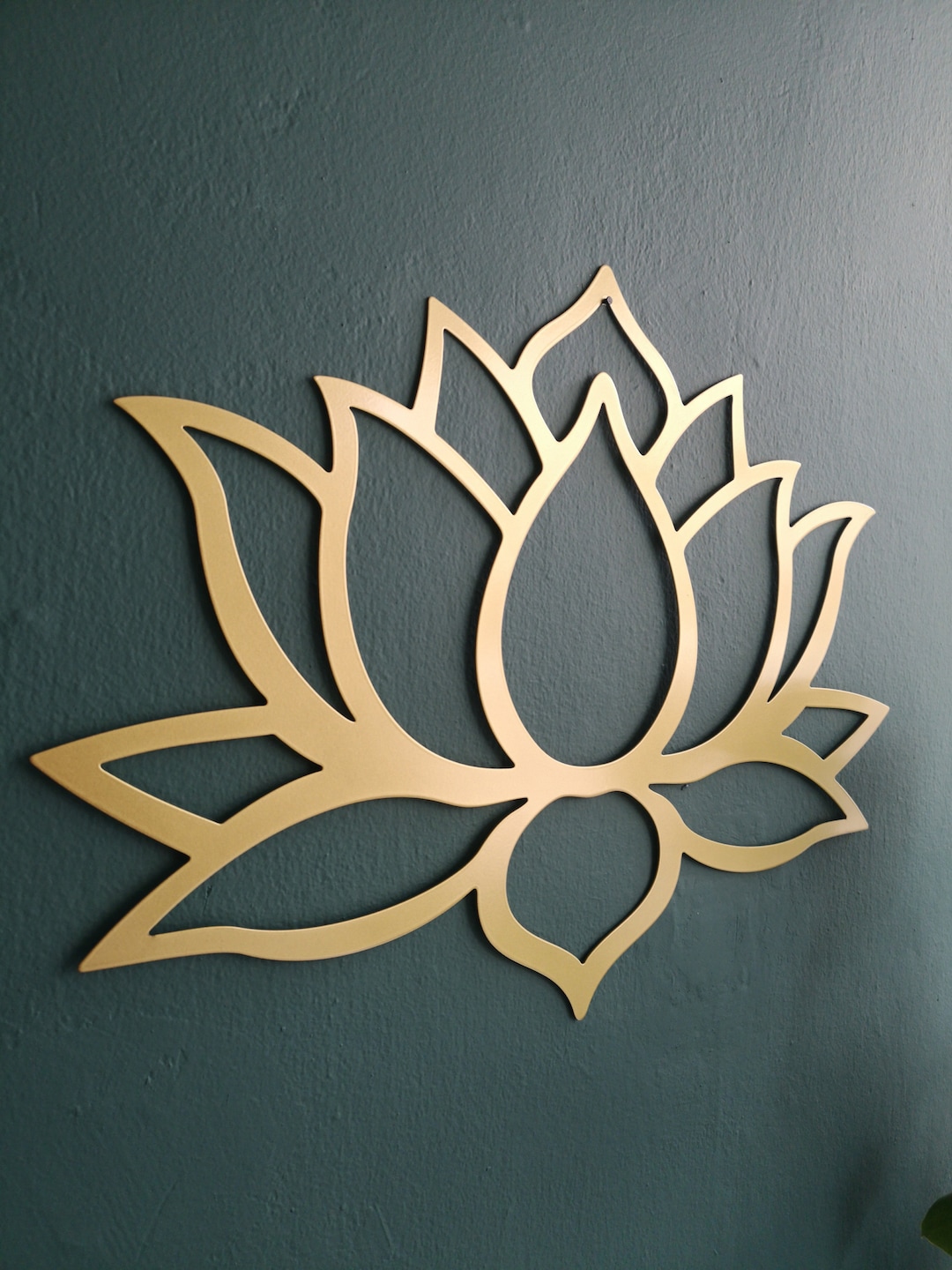 Lotus Metal Wall Art, Lotus Flower Decor, Large Wall Decor, Gold Wall