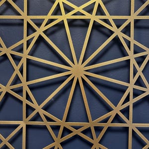 Sacred Geometry Gold Metal Wall Art, Yoga Studio Decor - Etsy