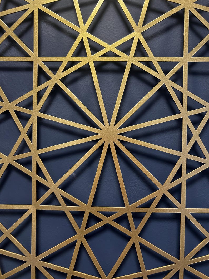 Sacred Geometry Gold Metal Wall Art, Yoga Studio Decor - Etsy