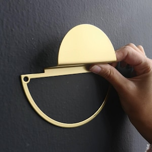 Crochets muraux en métal minimalistes : porte-manteau moderne, cintre pour chapeau - Lot de 4 image 10