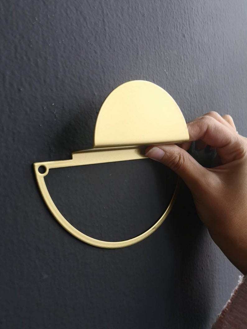 Crochets muraux en métal minimalistes : porte-manteau moderne, cintre pour chapeau - Lot de 4 image 10