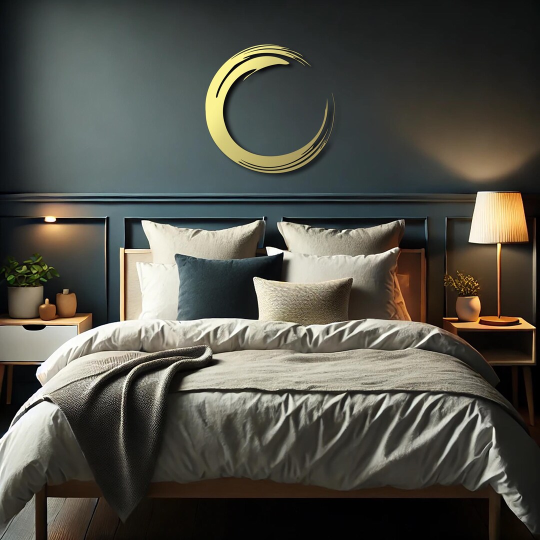 Gold Enso Circle Metal Wall Art: Japanese Zen Decor - Etsy