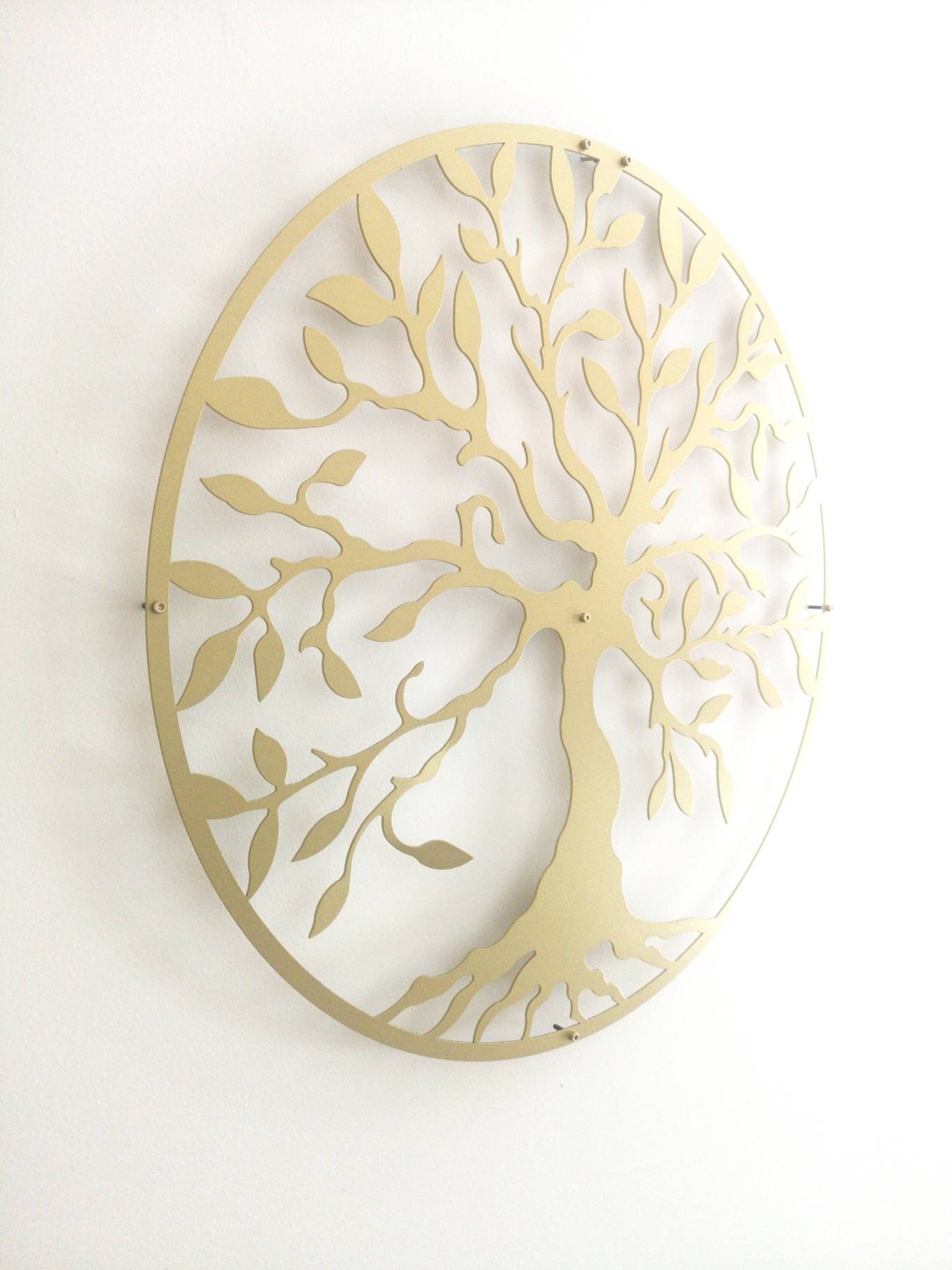 Tree of Life Metal Wall Art Gold Wall Decor Family Tree Wall Etsy