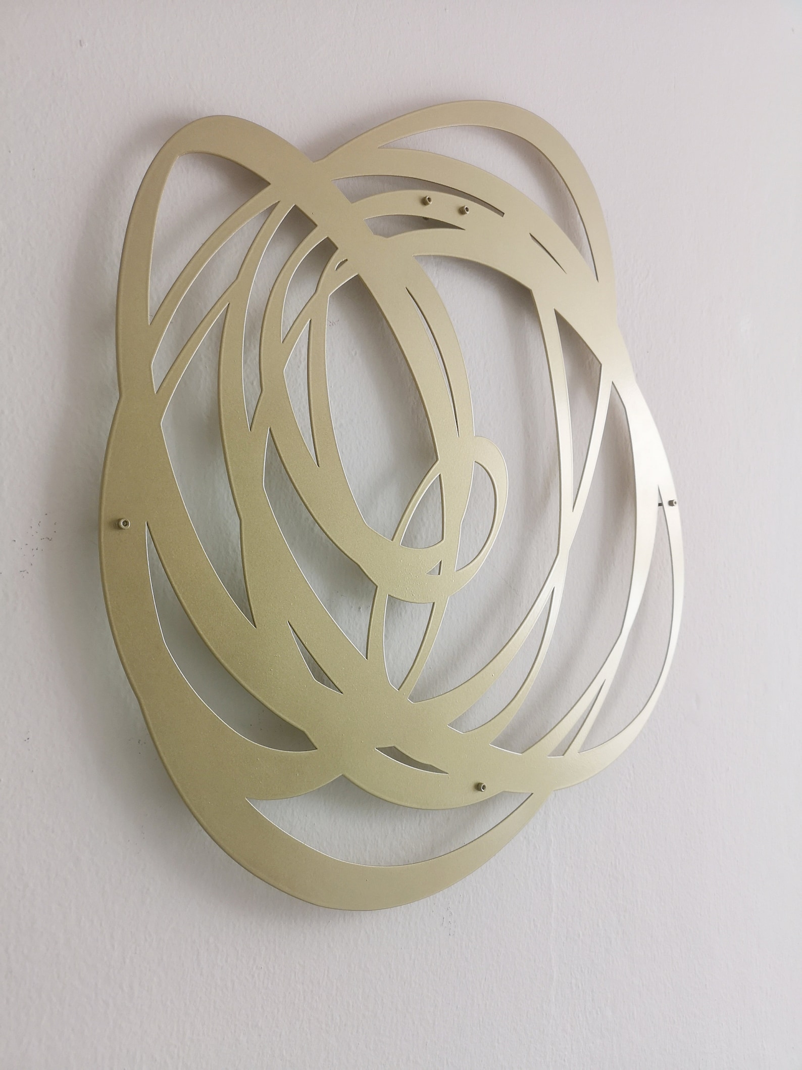 Gold Metal Sculpture Midcentury Modern Art Abstract Metal Etsy