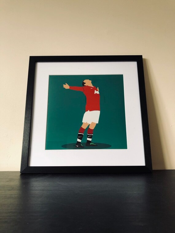 Wayne Rooney Celebration Minimalist Poster 10 X Etsy