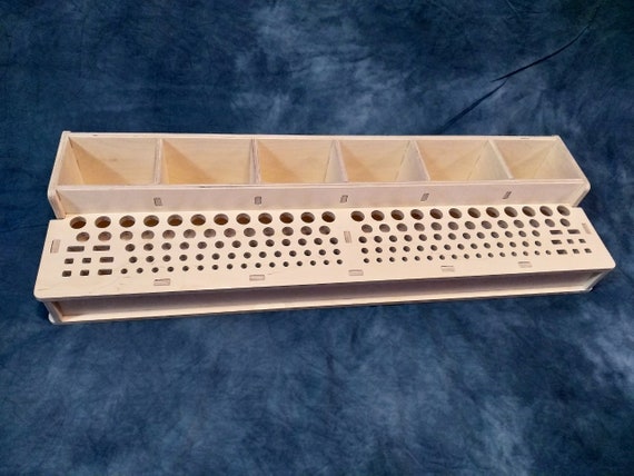 1x Ruler Rack Large 5 Slots Beech Wood Sewing Craft Tool Hobby Art UK