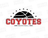 Coyotes SVG, Basketball SVG, Coyotes Basketball Graphic, Clipart, SVG Files, Silhouette Files, Cricut Files, Cutting Files