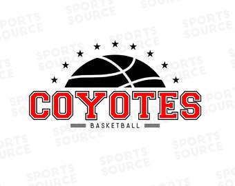 Coyotes SVG, Basketball SVG, Coyotes Basketball Graphic, Clipart, Pliki SVG, Pliki Silhouette, Pliki Cricut, Pliki do cięcia