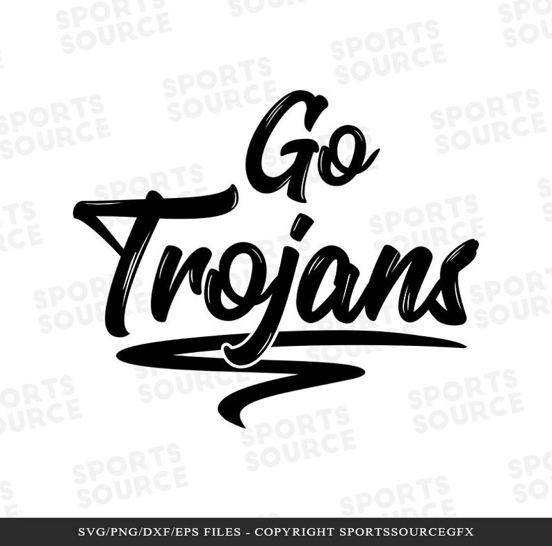 Trojans SVG Go Trojans Baseball Basketball Football Team | Etsy