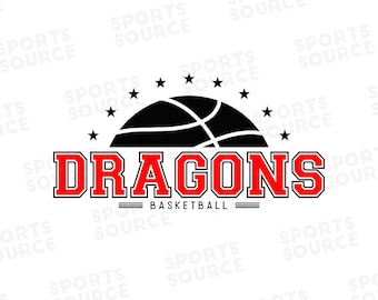 Dragons SVG, Dragons Basketball SVG, Basketball Graphic, Clipart, SVG Files, Silhouette Files, Cricut Files, Cutting Files