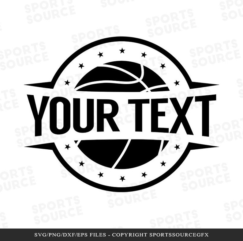 Basketball SVG, Basketball Team DIY Logo, Silhouette Files, Cricut Files, SVG Cutting Files, Printable, Clipart, Digital Files image 1