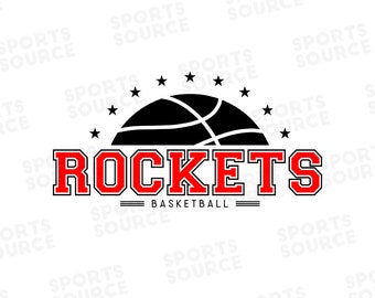 Rockets SVG, Basketball SVG, Rockets Basketball Graphic, Sports, Logo, Clipart, SVG Files, Silhouette Files, Cricut Files, Cutting Files