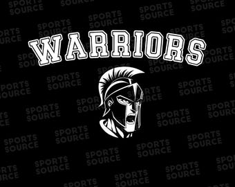 Logo Warriors SVG, szablon drużyny sportowej do piłki nożnej, baseballu, koszykówki, piłki nożnej, lacrosse i innych sportów