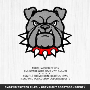 Bulldog Mascot SVG, Bulldogs PNG, Bulldogs Logo, School Spirit, Fanwear