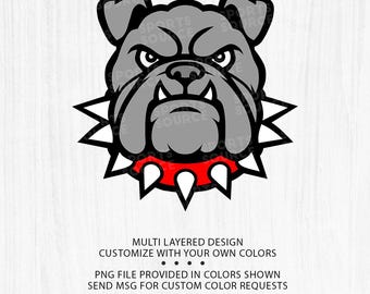 Maskotka Bulldog SVG, Bulldogs PNG, Logo Bulldogs, Duch szkoły, Fanwear