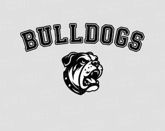 Logo Bulldogs SVG, szablon drużyny sportowej do piłki nożnej, baseballu, koszykówki, piłki nożnej, lacrosse i innych sportów