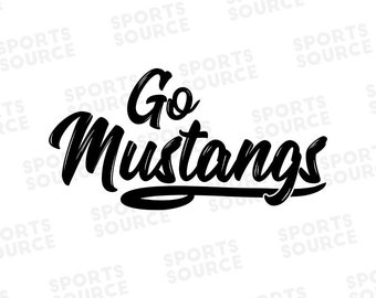 Mustangs SVG, Go Mustangs, Baseball, Koszykówka, Piłka nożna, Logo drużyny, Pliki sylwetki, Pliki SVG, Pliki Cricut, Pliki do cięcia, PNG Clipart