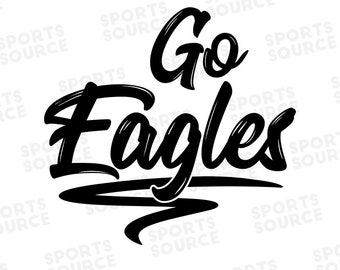 Eagles SVG, Go Eagles, Baseball, Koszykówka, Piłka nożna, Logo drużyny, Pliki sylwetkowe, Pliki SVG, Pliki Cricut, Pliki do cięcia, PNG Clipart