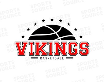 Wikingowie SVG, Koszykówka SVG, Grafika koszykówki Wikingów, Sport, Logo, Clipart, Pliki SVG, Pliki sylwetki, Pliki Cricut, Pliki do cięcia