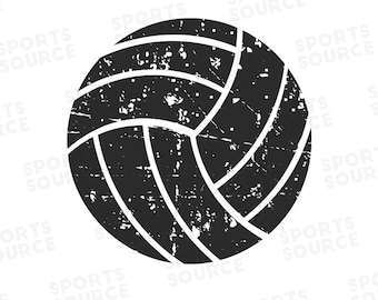 Distressed Volleyball SVG, Volleyball SVG, Sports Graphic, Silhouette Files, Cricut Files, SVG Cutting Files, Printable, Clipart