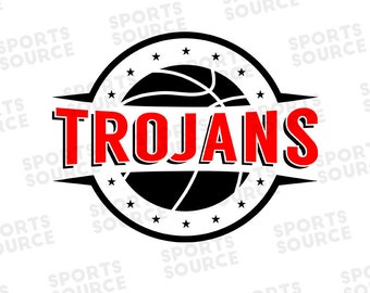Trojany SVG, Koszykówka SVG, Trojany Koszykówka Grafika, Sport, Logo, Clipart, Pliki SVG, Pliki Silhouette, Pliki Cricut, Pliki do cięcia