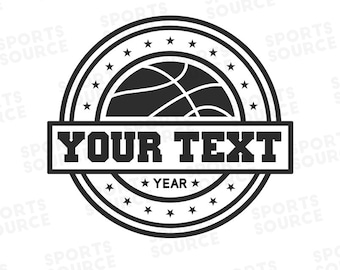 Basketball SVG, Basketball Team DIY Logo, Silhouette Files, Cricut Files, SVG Cutting Files, Printable, Clipart, Digital Files,