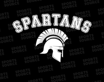 Logo Spartan SVG, szablon drużyny sportowej do piłki nożnej, koszykówki, piłki nożnej, lacrosse i innych sportów